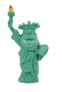 3D GREEN SANTA STATUE OF LIBERTY ORNAMENT