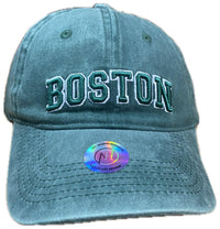 BOSTON BASEBALL CAP / BHAT-14 / WASH / GREEN & GREEN