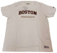 BOSTON / ADULT / T-SHIRT / BT-17 / PRINT / MA / OFF WHITE-MAROON