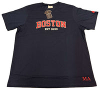 BOSTON / ADULT / T-SHIRT / BT-02 / PRINT / EST / NAVY-MAROON