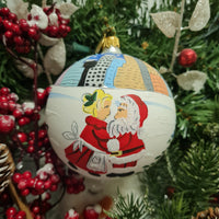MR. & MRS. CLAUS DANCING GLASS BALL