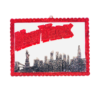 NEW YORK GREETINGS POST CARD ORNAMENT
