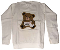 BOSTON / ADULT / CREWNECK / BBR-06 / BEAR HEARTH / BROKEN WHITE
