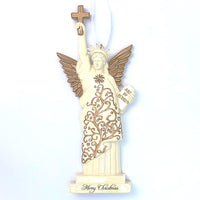 7" LADY LIBERTY GOLD ANGEL ORNAMENT