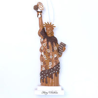 7" LADY LIBERTY CHOCOLATE LOVER ORNAMENT