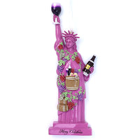 7" LADY LIBERTY WINE LOVER ORNAMENT