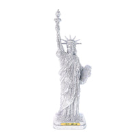 9" SILVER GLITTER LADY LIBERTY STATUE