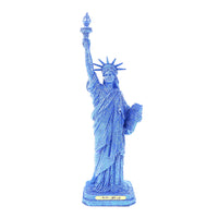 9" BLUE GLITTER LADY LIBERTY STATUE