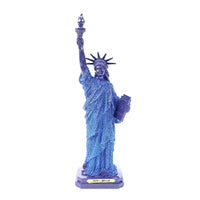 9" PURPLE & BLUE GLITTER LADY LIBERTY STATUE