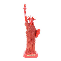 9" RED GLITTER ROBELADY LIBERTY STATUE