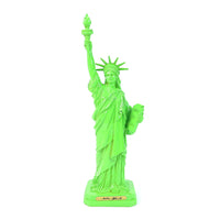 9" LIME GREEN LADY LIBERTY STATUE