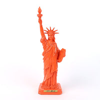 9" NEON ORANGE LADY LIBERTY STATUE