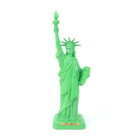 9" CHARTREUSE LADY LIBERTY STATUE