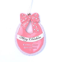 PINK BABY GIRL BIB ORNAMENT