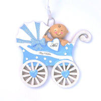 BABY BOY STROLLER ORNAMENT
