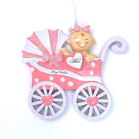 BABY GIRL STROLLER ORNAMENT