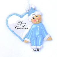 BABY BOY HEART ORNAMENT
