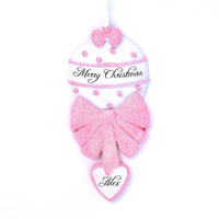 PINK BABY RATTLE ORNAMENT