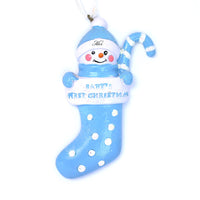 BLUE SNOWBABY STOCKING ORNAMENT