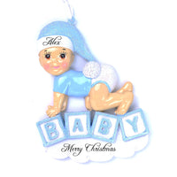 CRAWLING BABY BOY ORNAMENT