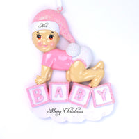 CRAWLING BABY GIRL ORNAMENT