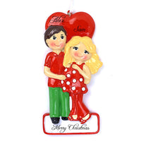EXPECTING COUPLE RED ORNAMENT