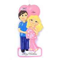 EXPECTING COUPLE PINK ORNAMENT