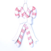 PINK CROSSED CANDY CANES ORNAMENT