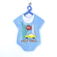 BLUE BABY ONESIE ORNAMENT