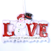 SNOWMAN LOVE ORNAMENT