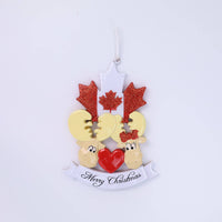 CANADIAN REINDEER COUPLE ORNAMENT