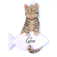 TABBY CAT ORNAMENT