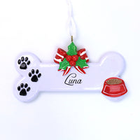CHRISTMAS DOG BONE ORNAMENT