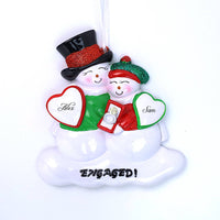 SNOWMAN ENGAGEMENT ORNAMENT