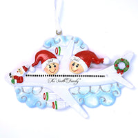 CHRISTMAS AIRLINE FAMILY ORNAMENT - 2