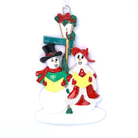 SNOWMAN CAROLER COUPLE ORNAMENT