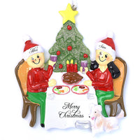 CHRISTMAS DINNER COUPLE ORNAMENT