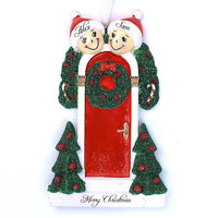 HOLLY DOOR COUPLE ORNAMENT