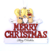 REINDEER HEART COUPLE ORNAMENT
