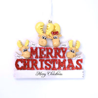REINDEER HEART FAMILY ORNAMENT - 4