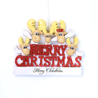 REINDEER HEART FAMILY ORNAMENT - 5