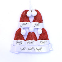 SANTA HAT FAMILY ORNAMENT - 5
