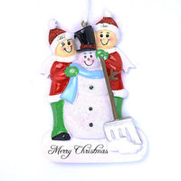 SNOWMAN MAKING COUPLE ORNAMENT