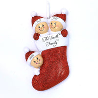 STOCKING FAMILY ORNAMENT - 3