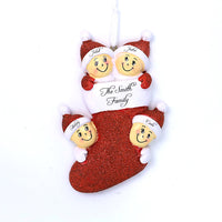 STOCKING FAMILY ORNAMENT - 4