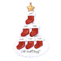 STOCKING TREE FAMILY ORNAMENT - 6