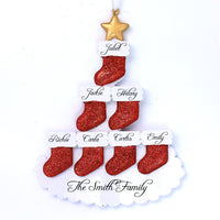 STOCKING TREE FAMILY ORNAMENT - 7