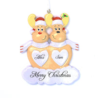 SWEET REINDEER COUPLE ORNAMENT