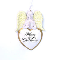GOLD ANGEL HEART ORNAMENT