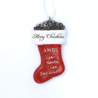 COAL-FILLED STOCKING ORNAMENT